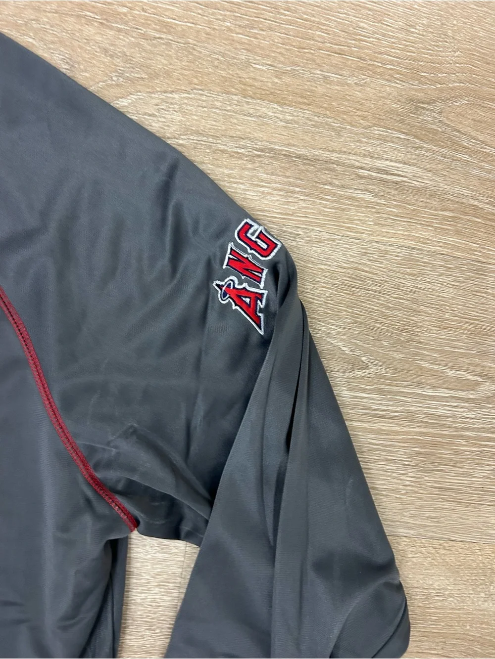 Majestic MLB Anaheim Angels Track Jacket Men’s XL Tall LT Grey Full Zip
